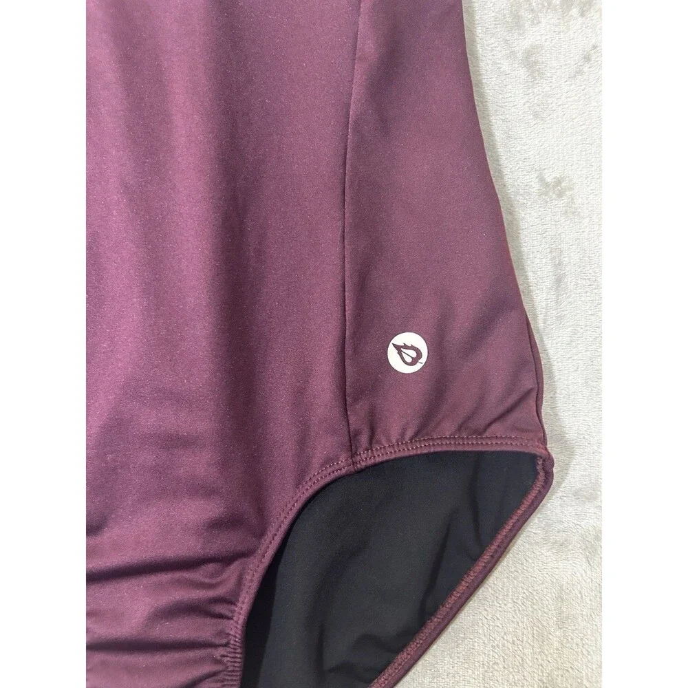 Baleaf Women's One Piece Swimsuits Athletic Racerback Maroon Training Swimsuit